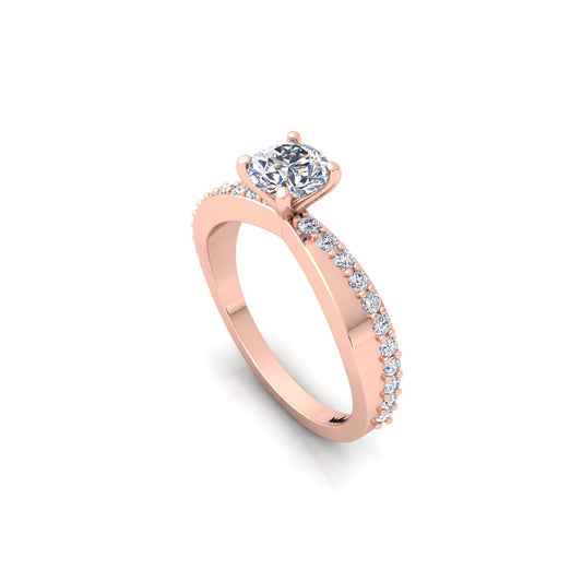 טבעת אירוסין דגם אגם 1.00 קראט