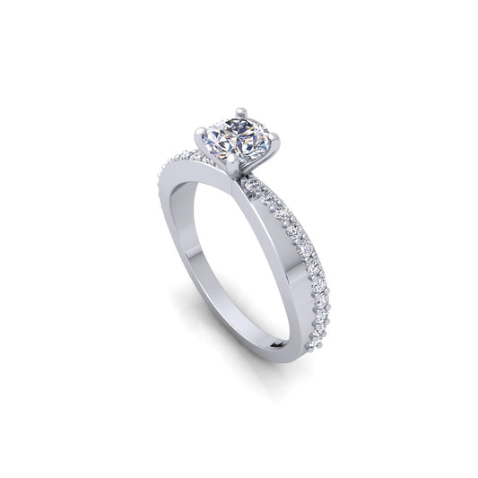 טבעת אירוסין דגם אגם 1.00 קראט