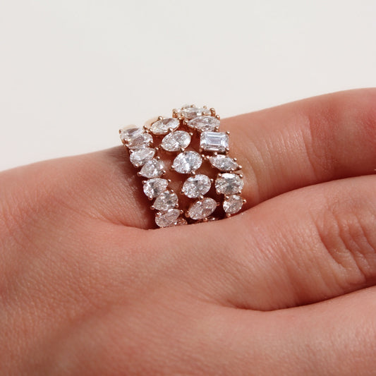 טבעת חצי איטרנטי אובלים דגם קריס