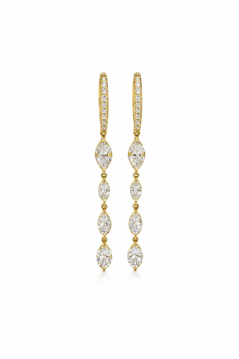 עגיל חישוק מרקיזות 1.43 קראט