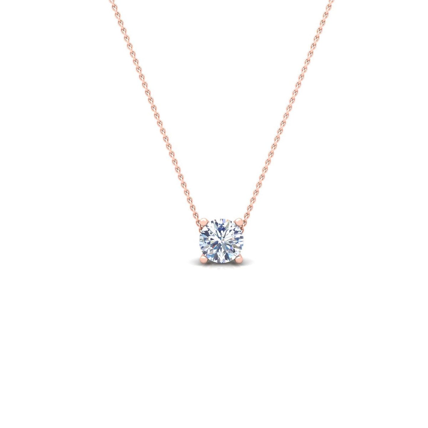 שרשרת סוליטר יהלום עגול 0.30-2.05ct