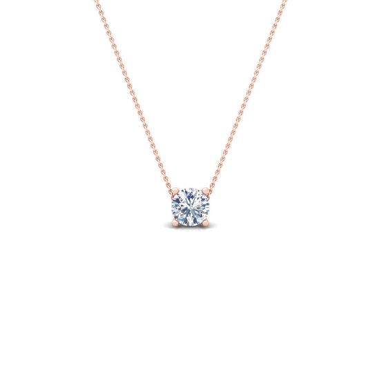 שרשרת סוליטר יהלום עגול 0.30-2.05ct