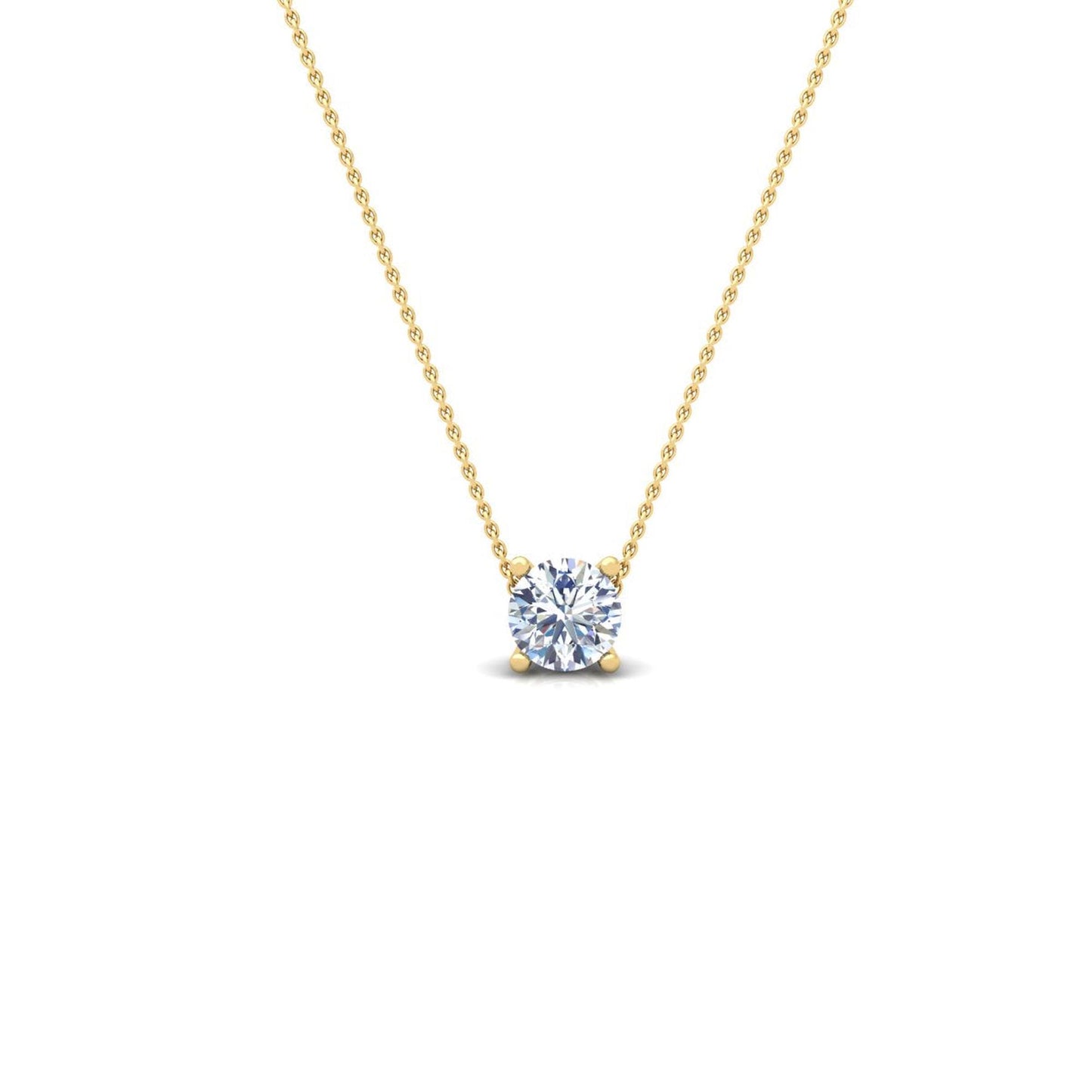 שרשרת סוליטר יהלום עגול 0.30-2.05ct