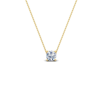 שרשרת סוליטר יהלום עגול 0.30-2.05ct