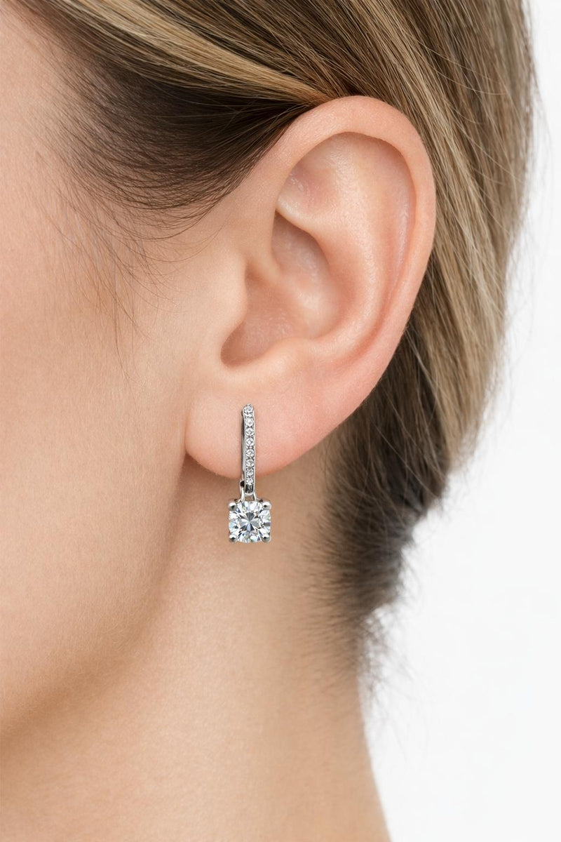 עגיל חישוק יהלום 0.60 קראט