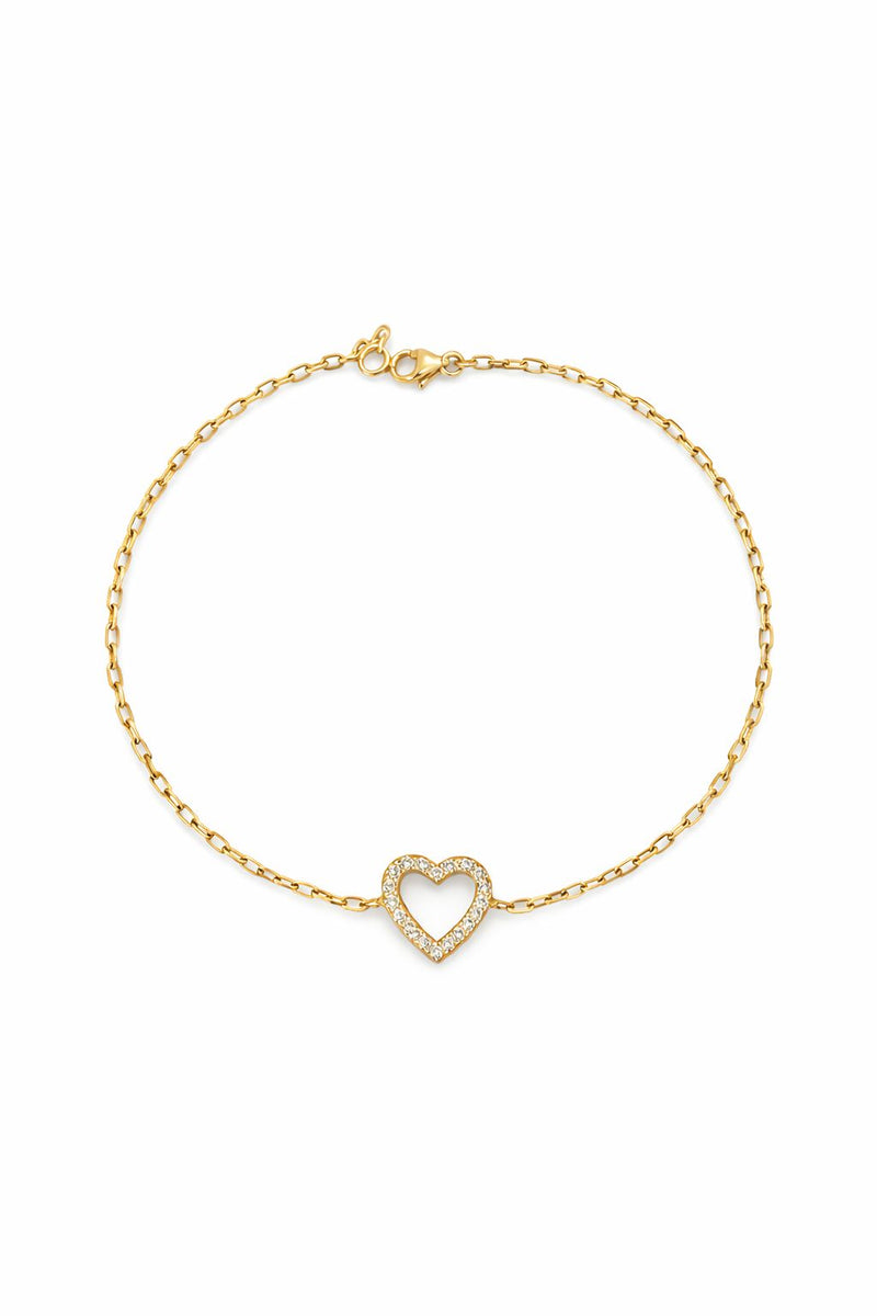 צמיד לב יהלומים