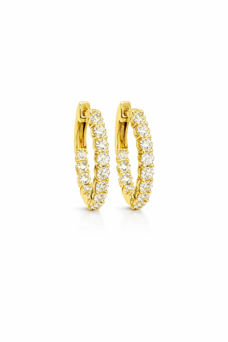 עגילי חישוק 1.85 קראט