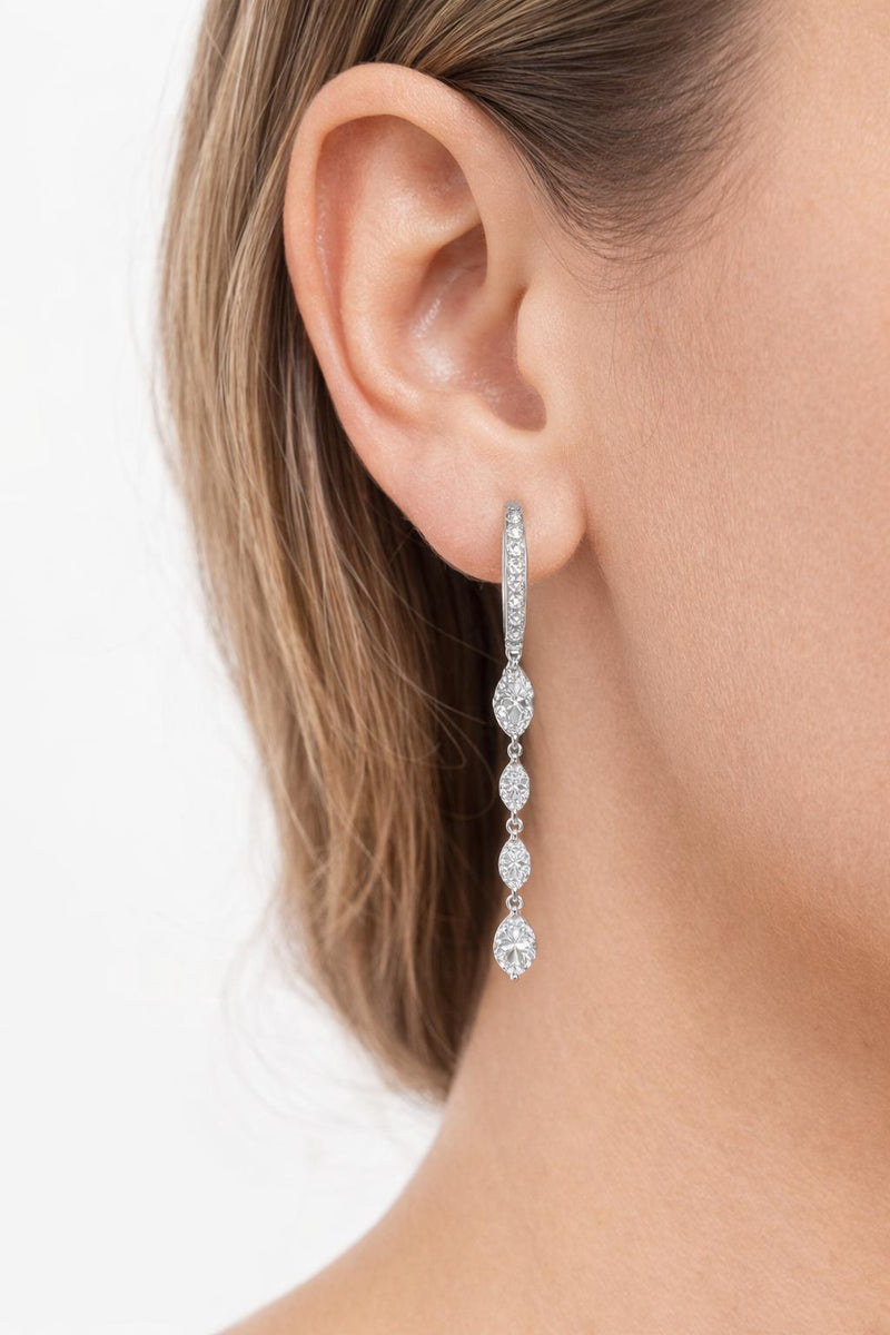 עגיל חישוק מרקיזות 1.43 קראט