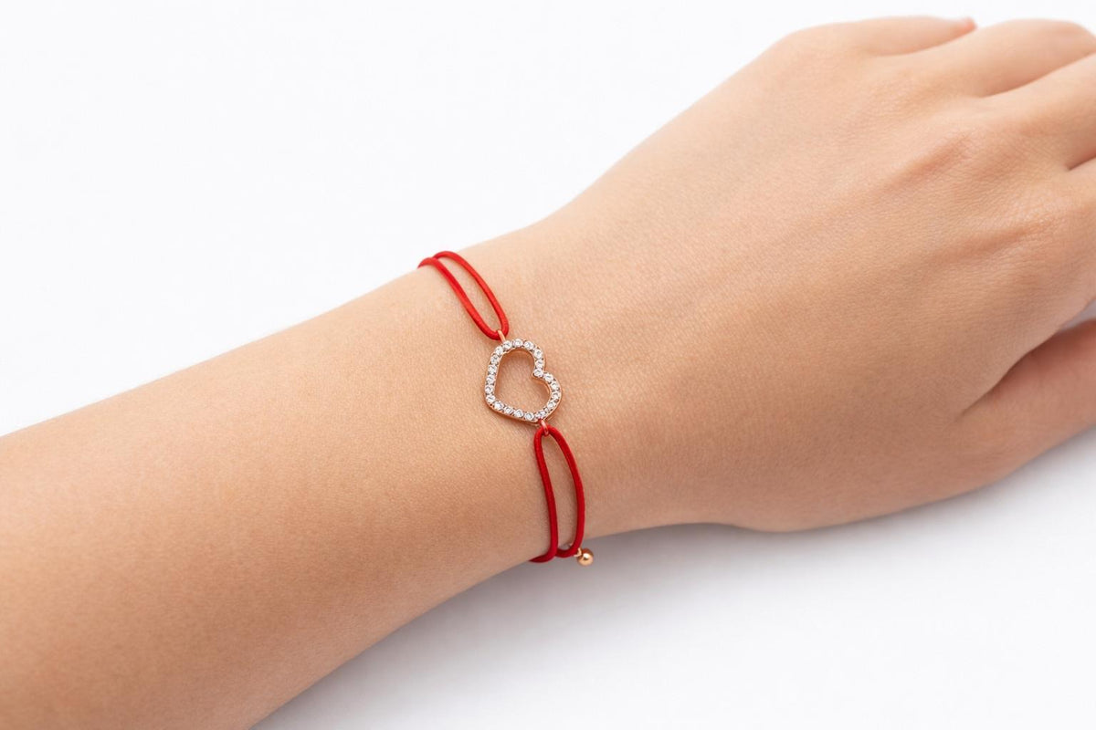 צמיד חוט לב 0.25 קראט