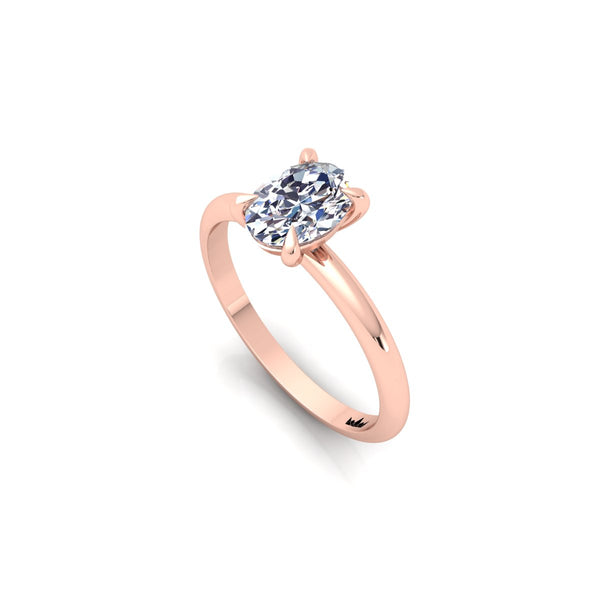 טבעת אירוסין סוליטייר אובל דגם אלה 0.50-2.50