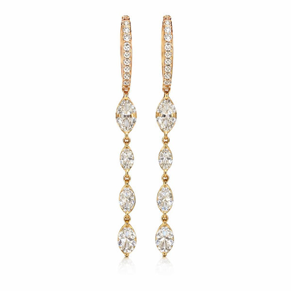 עגיל חישוק מרקיזות 1.43 קראט