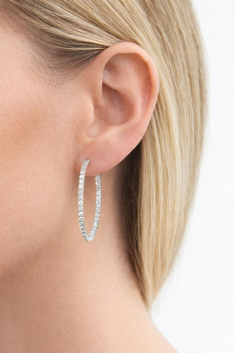 עגילי חישוק 1.90 קראט