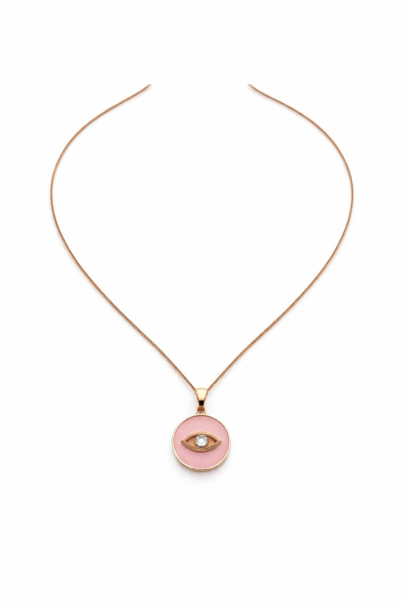 שרשרת עין ורוד