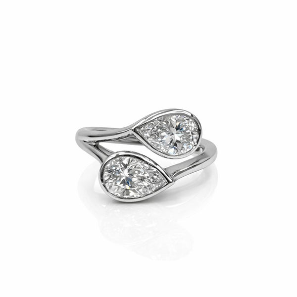 1.69 טבעת שתי טיפות קראט