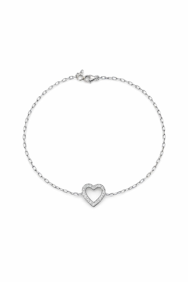 צמיד לב יהלומים