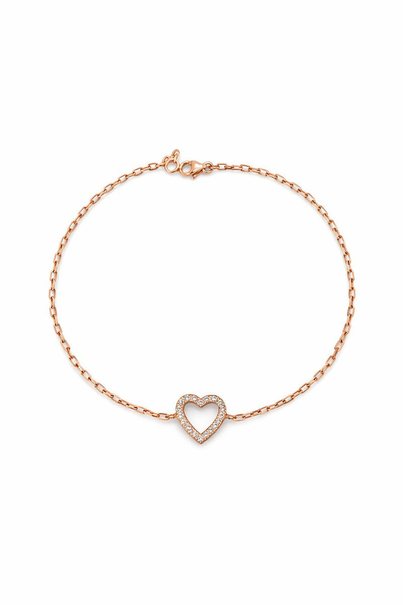 צמיד לב יהלומים