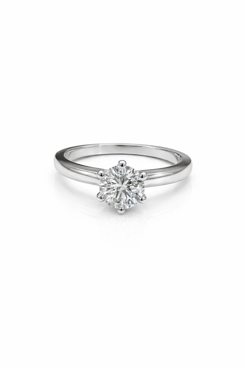 טבעת סוליטר 6 שיניים