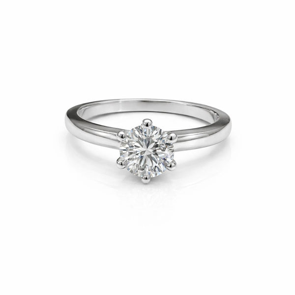 טבעת סוליטר 6 שיניים