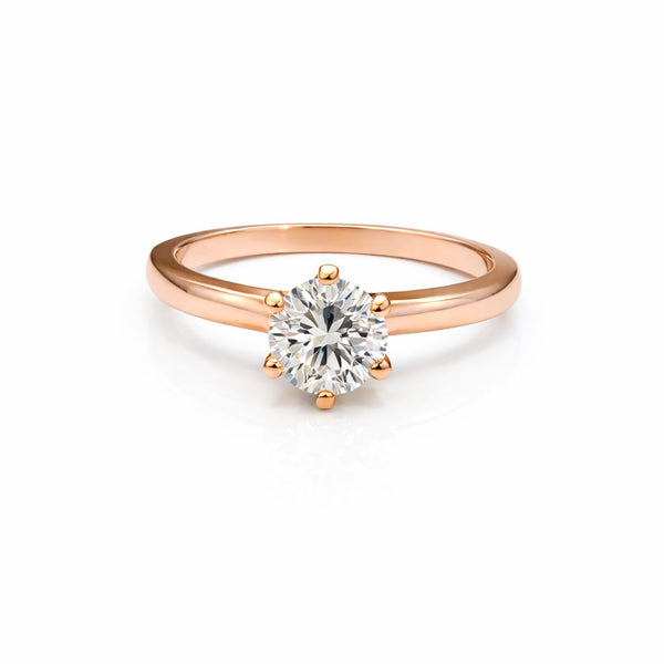 טבעת סוליטר 6 שיניים