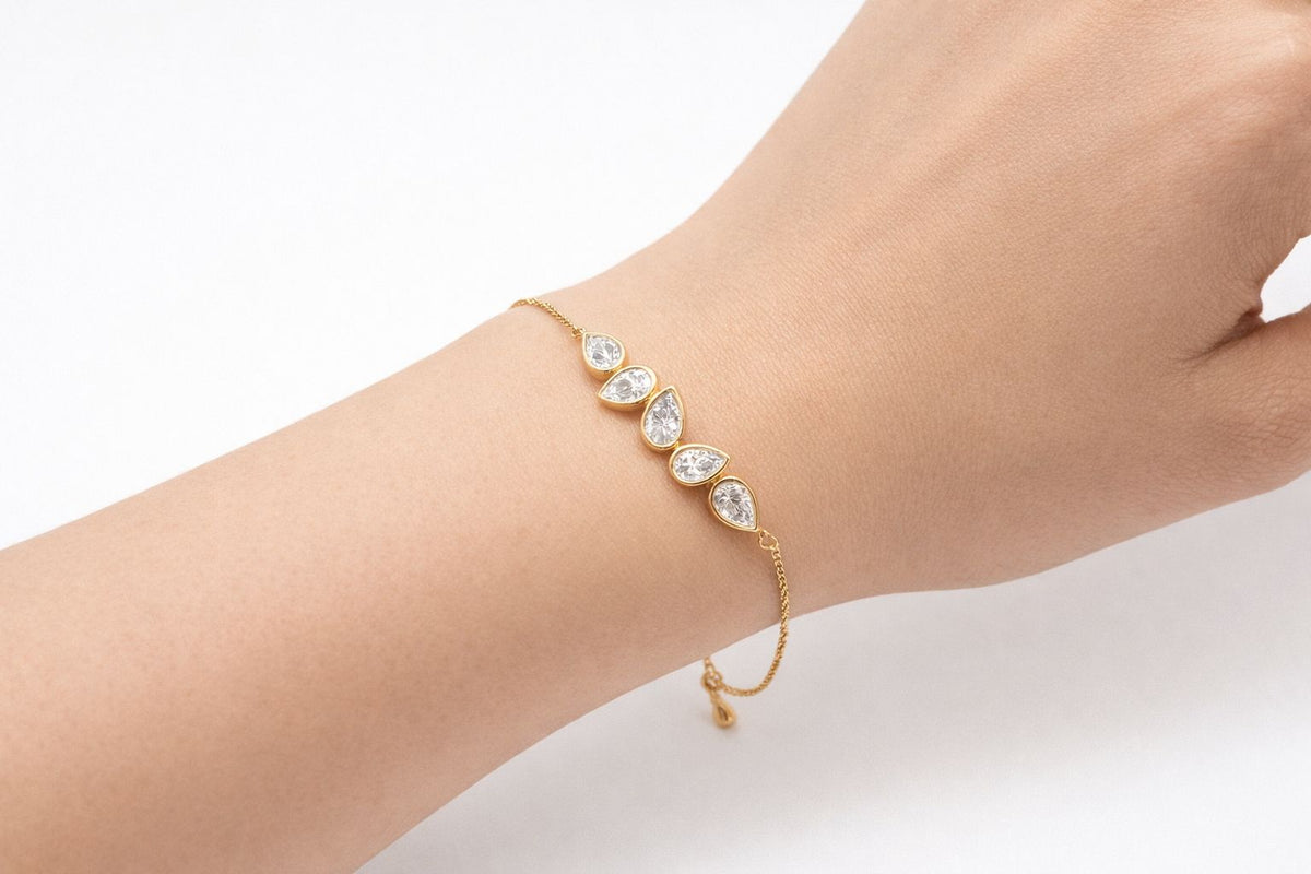 צמיד יהלומי טיפות