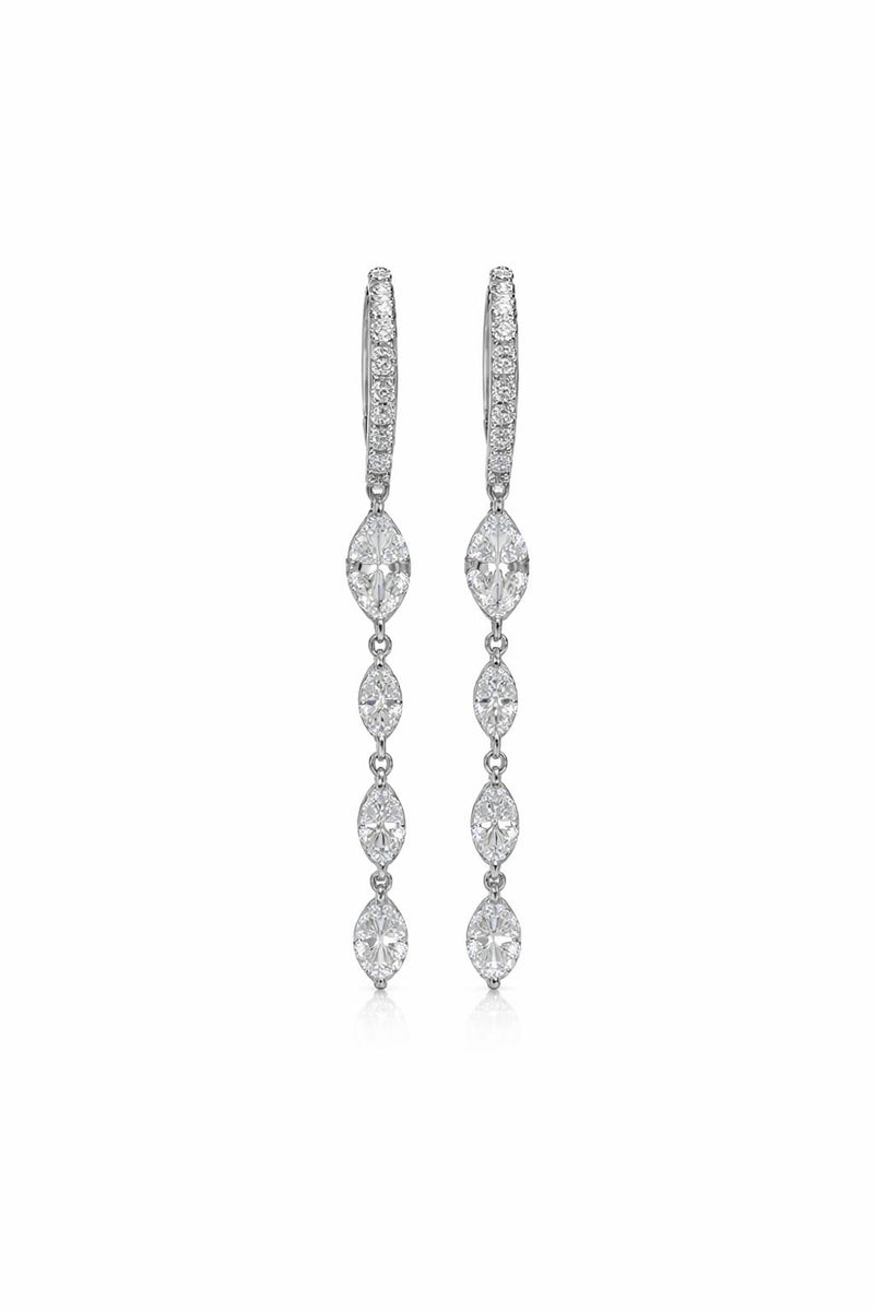 עגיל חישוק מרקיזות 1.43 קראט