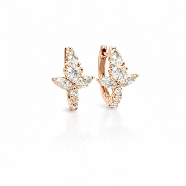 עגיל חישוק פנטזי 1.35 קראט