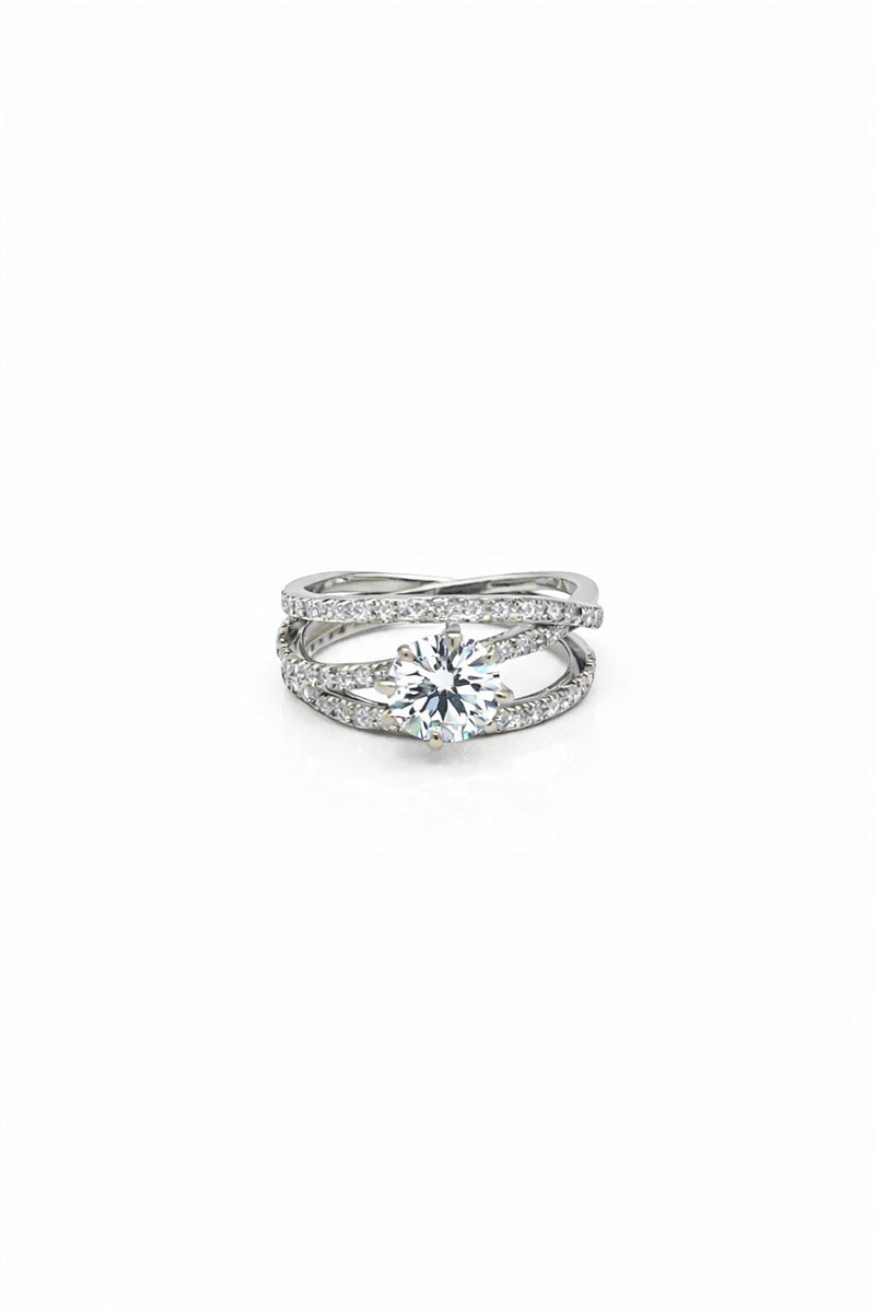 טבעת סוליטר סליל בעיצוב מיוחד