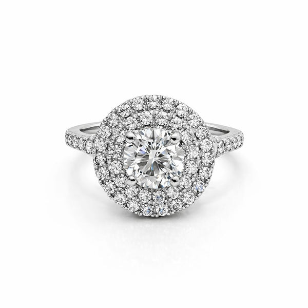 טבעת יהלומים היילו