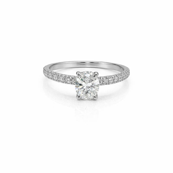 טבעת אובל ואבני צד