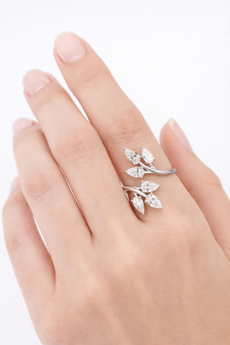 טבעת טיפות - עיצוב עלים